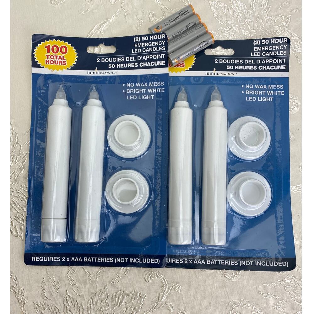 Greenbrier International Luminessence LED 50 Hour Candles & Batteries